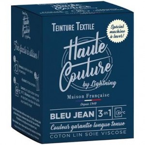 Teinture textile haute couture bleu jean avec sel plus fixateur 350g