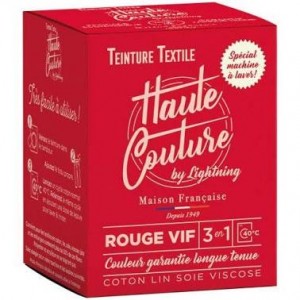 Teinture textile haute couture rouge vif avec sel plus fixateur 350g