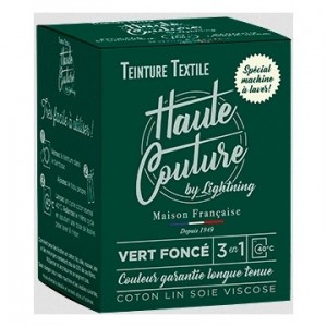 Teinture textile haute couture vert foncé avec sel plus fixateufixateursr 350g