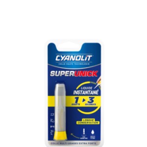 Colle SUPER UNICK INSTANTANÉ LONGUE CONSERVATION 2 g Cyanolit