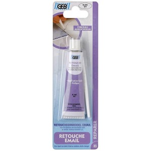 Retouche émail pinceau applicateur 20ml blanc GEB